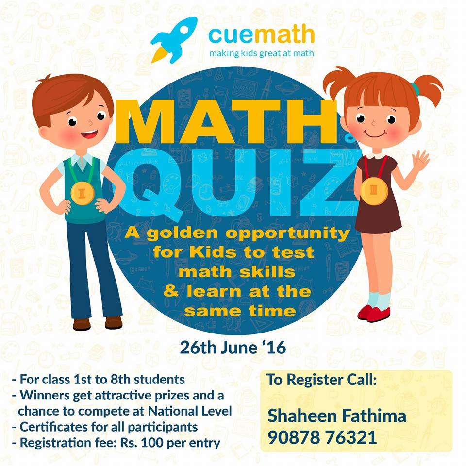 MATH QUIZ ON JUNE 26 – Kids Contests