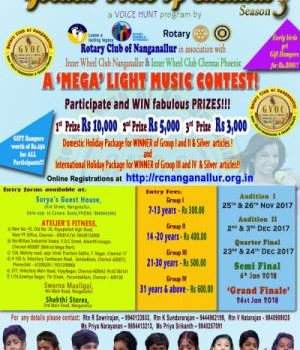 Golden Voice of Chennai Season 3 Singing contest Golden Voice of Chennai Season 3 Singing contest
