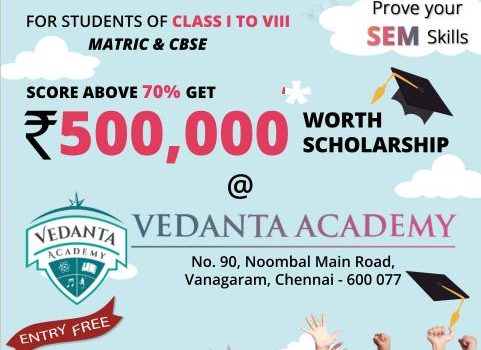 V SAT ’18 SCHOLARSHIP EXAM V SAT ’18 SCHOLARSHIP EXAM