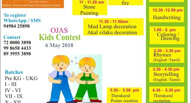 Children’s Competition on 6th May 2018 at Ojas Eduland