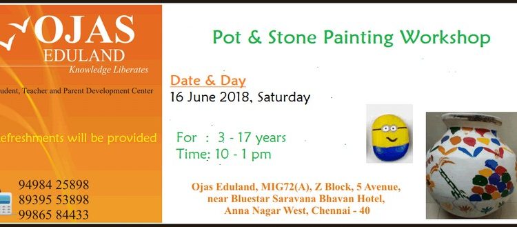 Pot & Stone Painting Workshop on 16 June 2018 Pot & Stone Painting Workshop on 16 June 2018