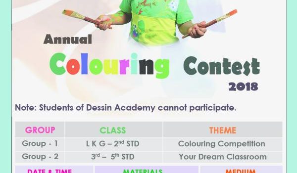 DESSIN SCHOOL OF ARTS, MAMBALAM DRAWING & COLOURING CONTEST 2018 DESSIN SCHOOL OF ARTS, MAMBALAM DRAWING & COLOURING CONTEST 2018