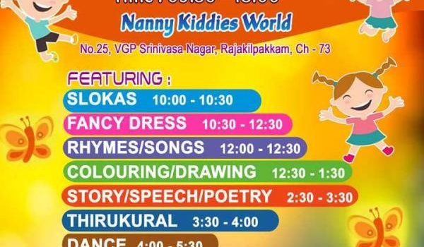 Madras Day Children Event in Rajakilpakkam on 25th Aug 2018