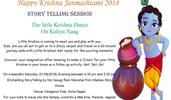 Krishna Janmashtami Story Telling session on Sep 1, 2018 Krishna Janmashtami Story Telling session on Sep 1, 2018