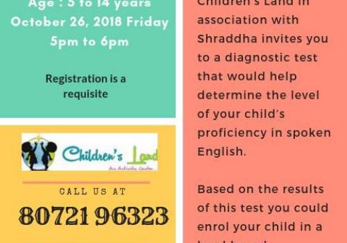 Children’s Land Diagnostics Test in Spoken English Children’s Land Diagnostics Test in Spoken English