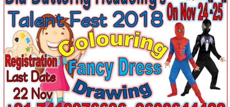 Blu Butterfly’s Talent Fest 2018 on November 24 & 25, 2018 Blu Butterfly’s Talent Fest 2018 on November 24 & 25, 2018