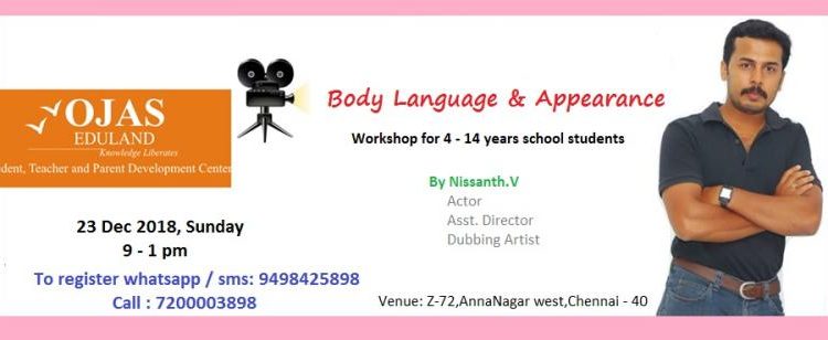Body Language & Appearance Workshop for 4 to 14 years