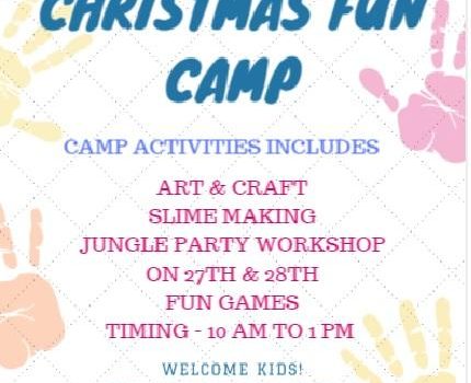 Winter Fun Camp for Kids Dec 24th to Dec 31st