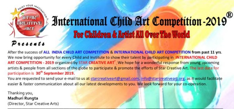 International Child Art Competition – 2019 organized by Star Creative Art (R)