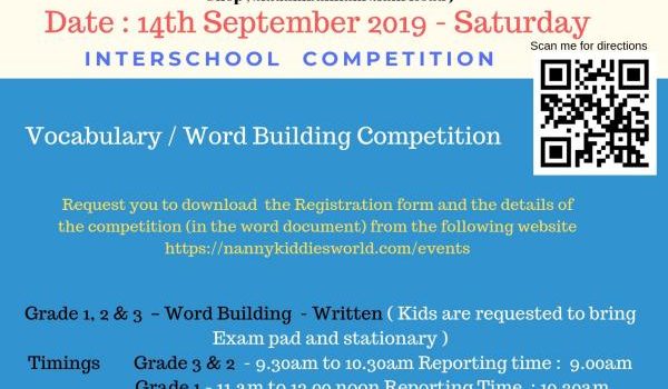 Vocabulary and Word Building Competition Vocabulary and Word Building Competition