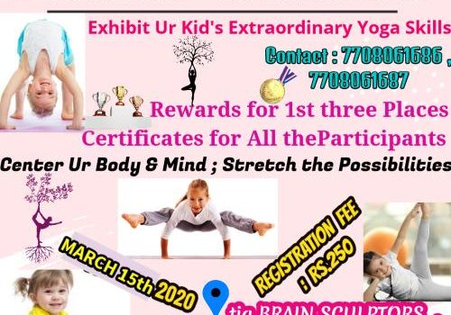 “tia BRAIN SCULPTORS” Conducting Yoga Competition for Kids on 15th March 2020