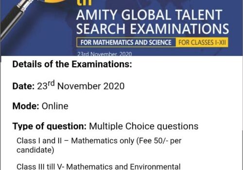 9th Amity Global Talent Search Exam
