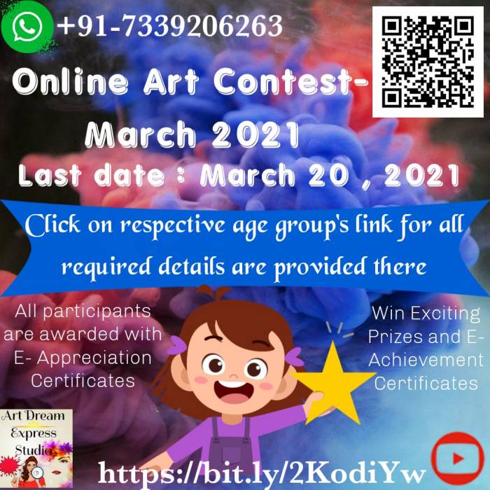 Online Art Contest (March 2021) The Art Dream Express Studio Kids