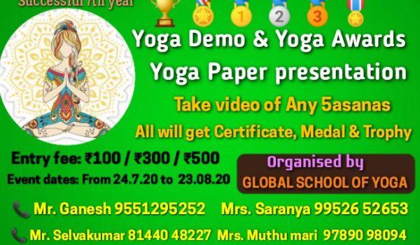 TAMILNADU YOGA FESTIVAL-2020 : An International Online Mega Event