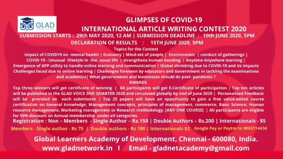 International Contest on Article Writing 2020