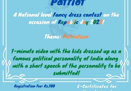 EClaps presents “Patriot” | A National Level Online Fancy Dress Contest