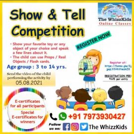 The Whizzkids Show & Tell Competition 2021 – Kids Contests