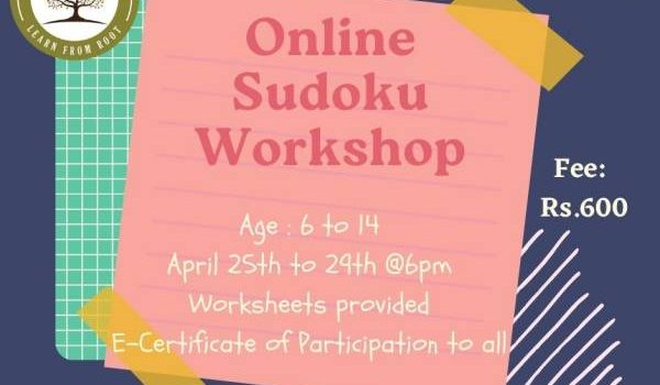 Online Sudoku Workshop April 2022