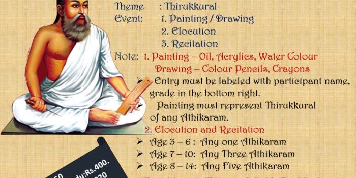 Twinkling Star Kids Presents International Thirukkural Competition (Online)
