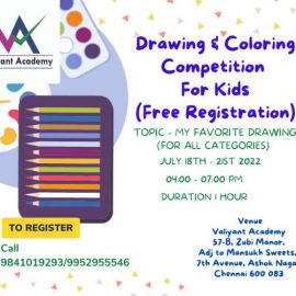 Valiyant Academy conducts Free Drawing Competition for School Students (Offline)