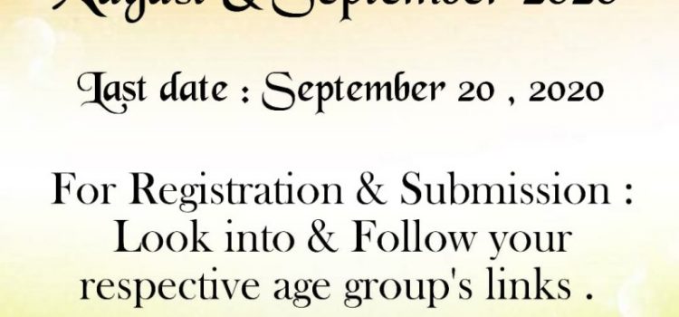 Online Handwriting Contest (August & September, 2020)