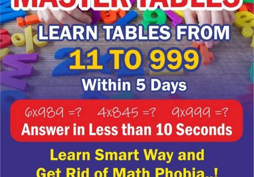 SUMMER SPECIAL LEARN TABLES EASY & LONG DIVISION