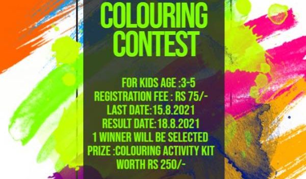 Coloring Contest for Kids aged 3-5 years