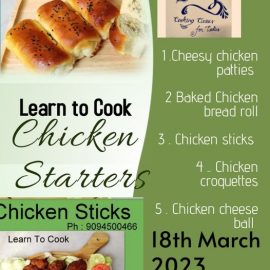 Cooking Class on Chicken Starters for Ladies on 18th March 2023
