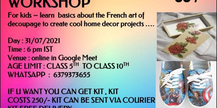 LEARNIT DECOUPAGE WORKSHOP FOR KIDS Home Decor DIY LEARNIT DECOUPAGE WORKSHOP FOR KIDS Home Decor DIY