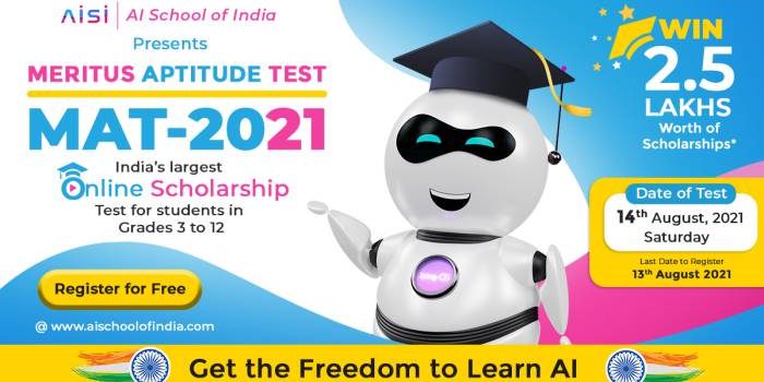 AI School of India “Meritus Aptitude Test 2021”