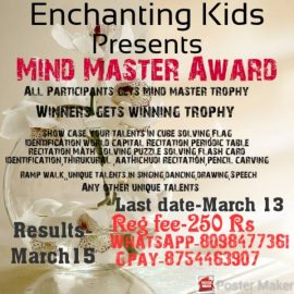 Enchanting Kids New Event | Mind Master Award Enchanting Kids New Event | Mind Master Award