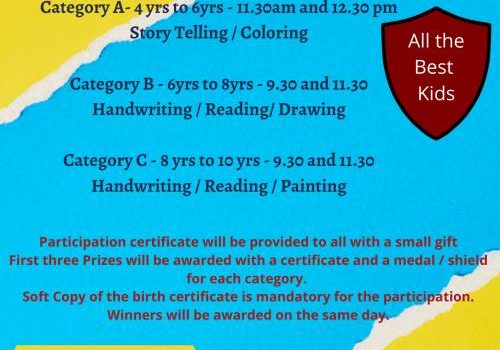 Nanny Kiddies World Interschool Competition on July 9, 2022