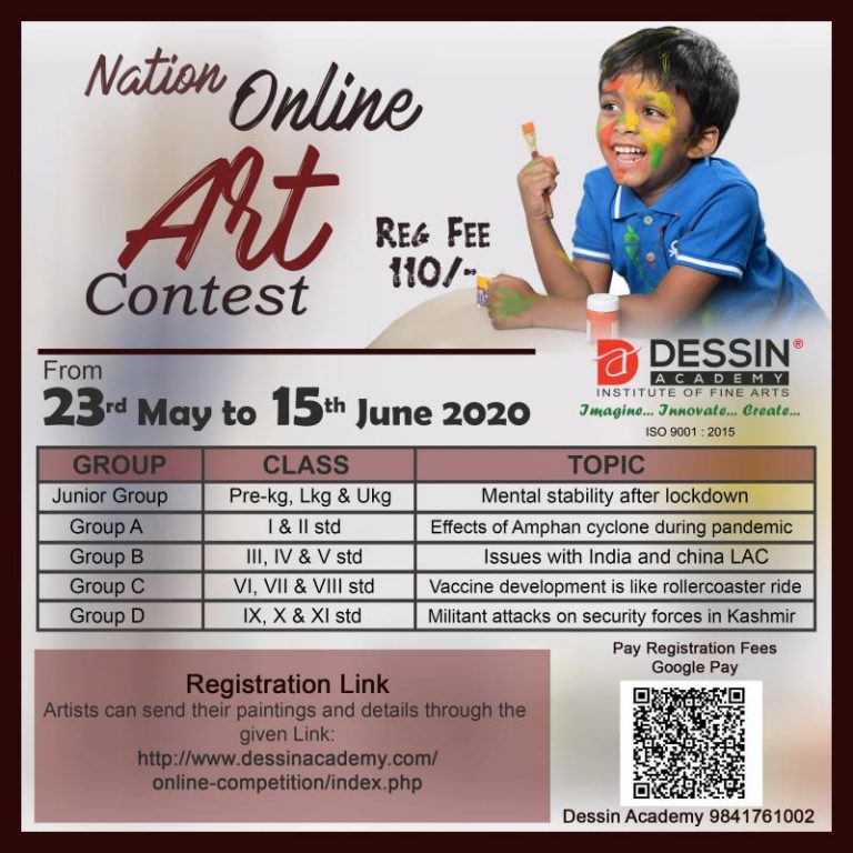 Dessin National Online Art Contest May June 2020 Kids Contests