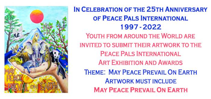 Peace Pals International 25th Anniversary Art Contest for 2022