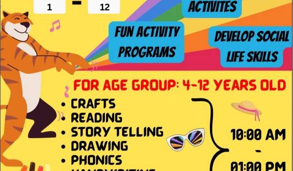 Summer Camp for kids From May 1st to May 12th, 2023