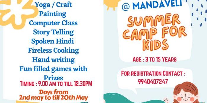 SUMMER CAMP at Mandaveli for Kids