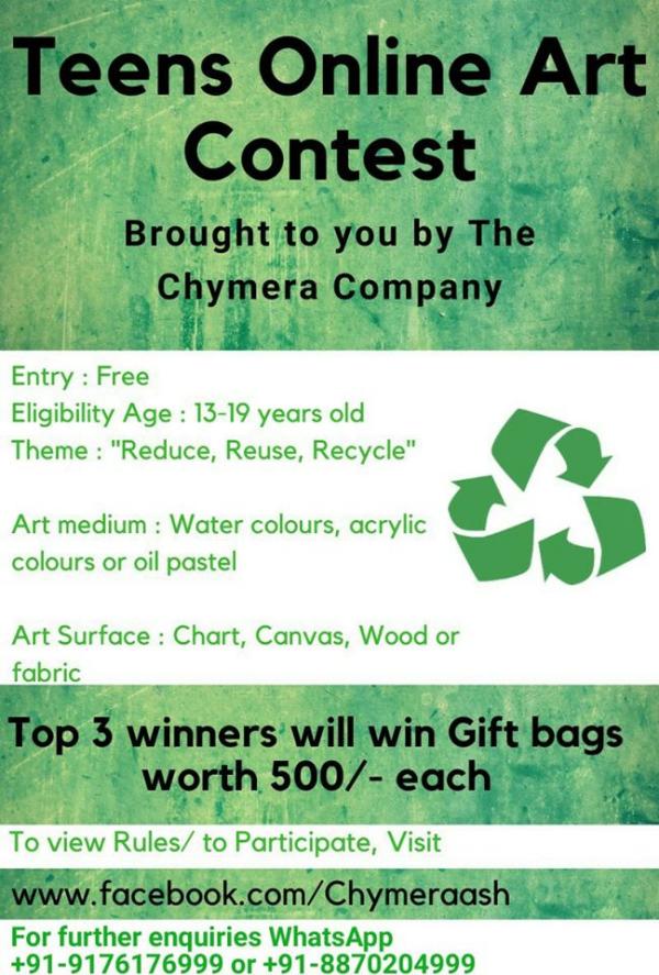 Teens Online Art Contest by Chymera Company Kids Contests