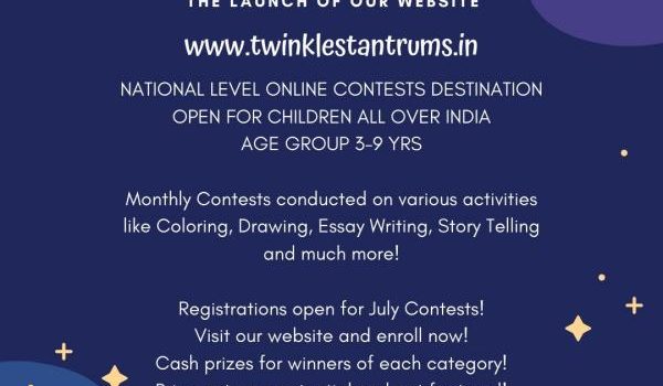 Twinkles Tantrums – July 2020 – National Level Online Contests Twinkles Tantrums – July 2020 – National Level Online Contests