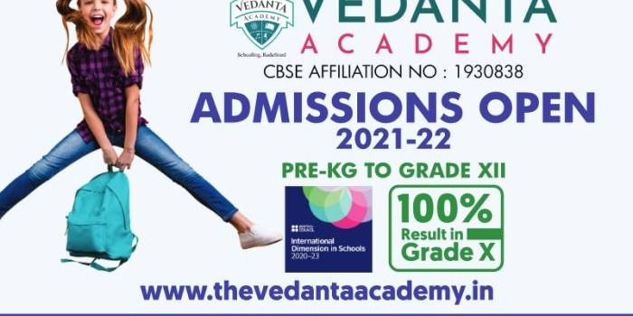 Vedanta Academy Admission Open 2021-22