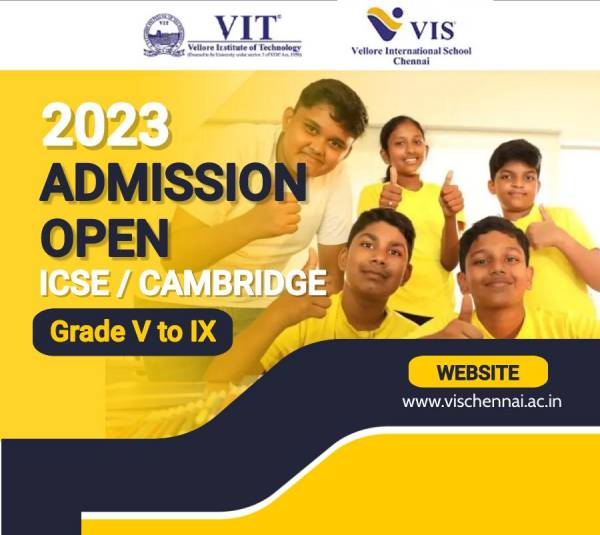 Vellore International School, Chennai Admissions Open For the Academic