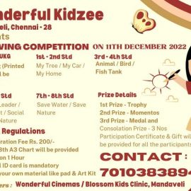 Wonderful Kidzee Drawing Competition for kidson 11 December 2022 at Mandaveli