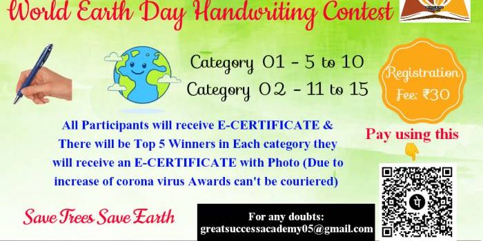 World Earth Day and Writing Contest by Great Success Academy