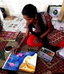 Deepika-working-on-Buddha-Painting