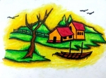 Shreyas-Artwork-3-Landscape-Oil-Pastel-Painting