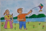 Shrika-Sriram-Artwork-4-Children-playing-kite