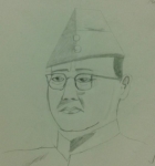 Varun-Gopalan-Artwork-12-Subhash-Chandra-Bose-Pencil-Sketch