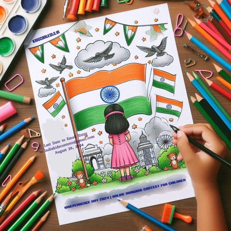 Independence Day Online Drawing Competition for Children 2024