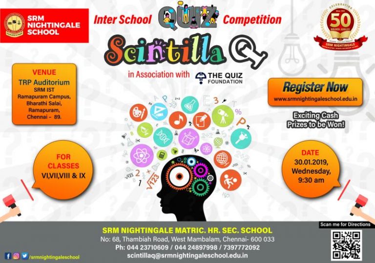 Inter School Quiz Competition at SRM Nightingale School – Kids Contests