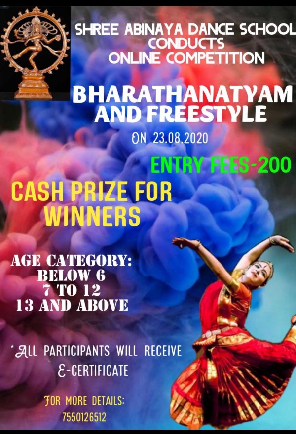 Online Bharathanatyam and Freestyle Competition On 23.082020 – Kids ...