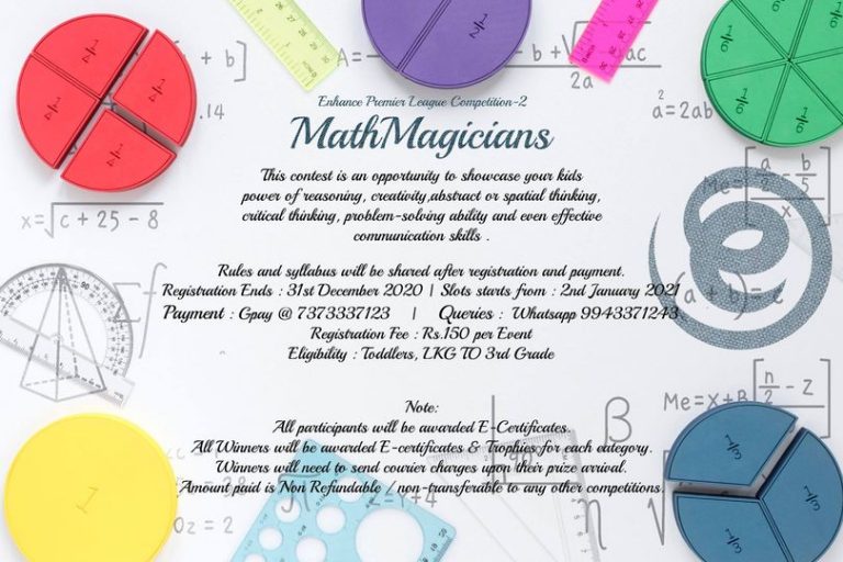 MathMagicians | Enhance Premier League Competition-2 – Kids Contests